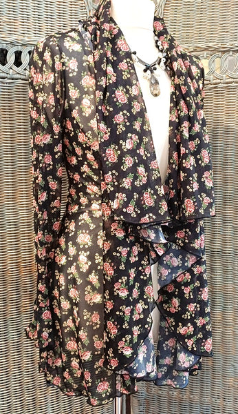 Juliette Stretch Floral Print Wrap Jacket