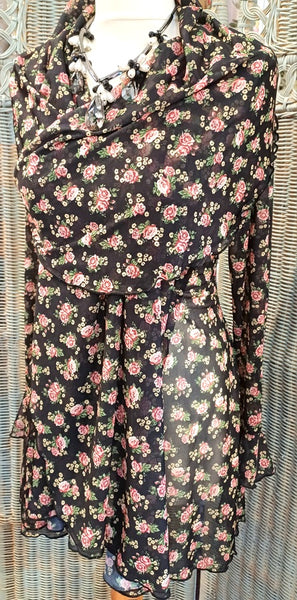 Juliette Stretch Floral Print Wrap Jacket