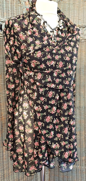 Juliette Stretch Floral Print Wrap Jacket