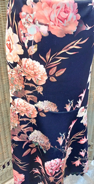 Ava Stretch Print Jersey A Line Skirt