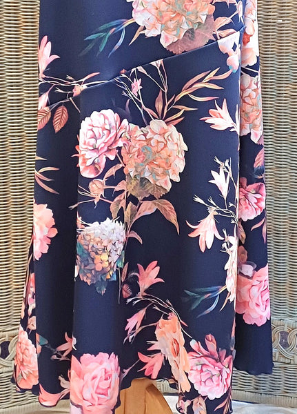 Ava Stretch Print Jersey A Line Skirt