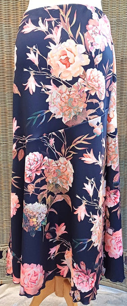 Ava Stretch Print Jersey A Line Skirt