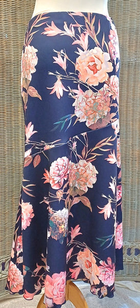 Ava Stretch Print Jersey A Line Skirt