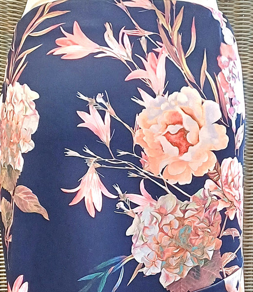 Ava Stretch Print Jersey A Line Skirt