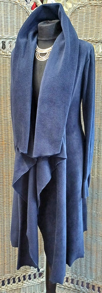 Rhapsody Luxury Velvet Fleece Long Wrap Coat