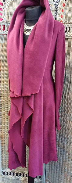Rhapsody Luxury Velvet Fleece Long Wrap Coat