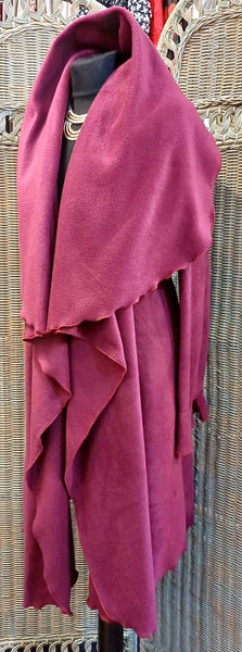 Rhapsody Luxury Velvet Fleece Long Wrap Coat