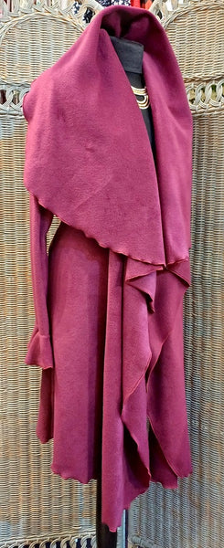 Rhapsody Luxury Velvet Fleece Long Wrap Coat