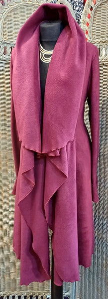 Rhapsody Luxury Velvet Fleece Long Wrap Coat