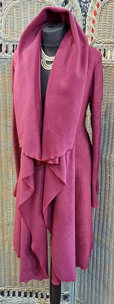 Rhapsody Luxury Velvet Fleece Long Wrap Coat