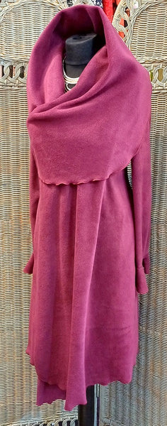 Rhapsody Luxury Velvet Fleece Long Wrap Coat