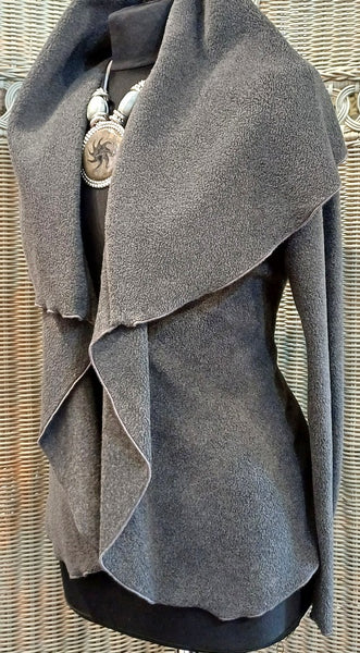 Minuet Luxury Velvet Fleece Shaped Wrap Jacket