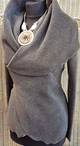Minuet Luxury Velvet Fleece Shaped Wrap Jacket