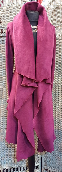 Rhapsody Luxury Velvet Fleece Long Wrap Coat