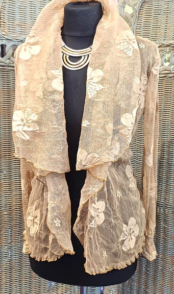 Minuet Stretch Mesh Print Jacket