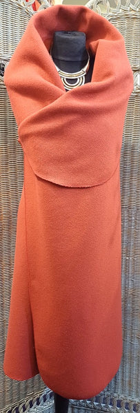 Ashley Long Sleeveless Rustic Wool Blend Wrap Gilet