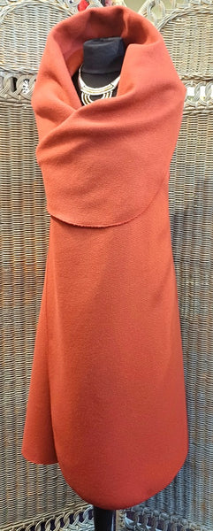 Ashley Long Sleeveless Rustic Wool Blend Wrap Gilet
