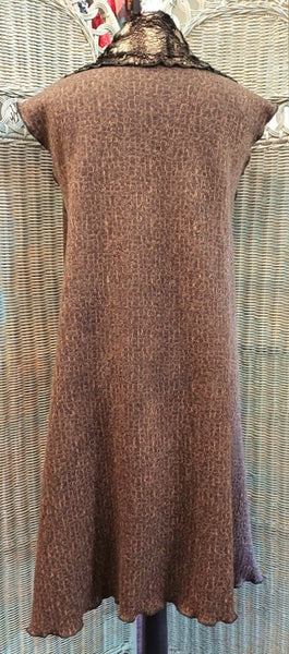 Ashley Long Sleeveless Wool Blend Knit & Faux Fur Wrap Gilet