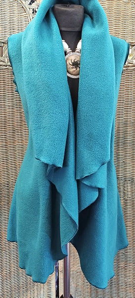 Gisela Luxury Fleece Sleeveless Wrap Gilet