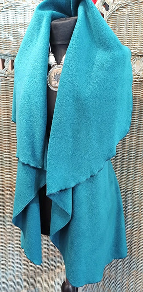 Gisela Luxury Fleece Sleeveless Wrap Gilet