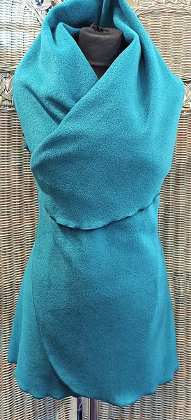 Gisela Luxury Fleece Sleeveless Wrap Gilet