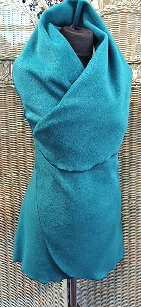 Gisela Luxury Fleece Sleeveless Wrap Gilet