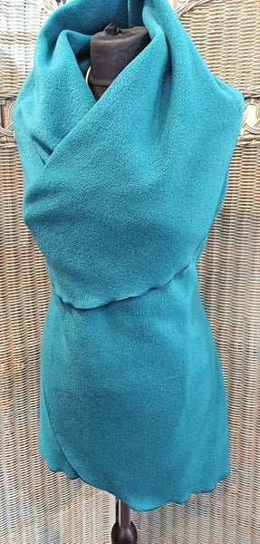 Gisela Luxury Fleece Sleeveless Wrap Gilet