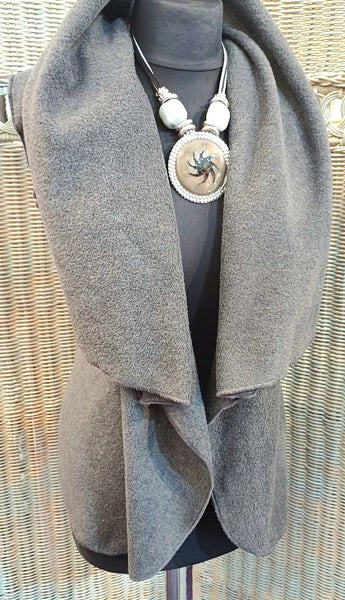 Cherish Luxury Fleece Sleeveless Wrap Gilet
