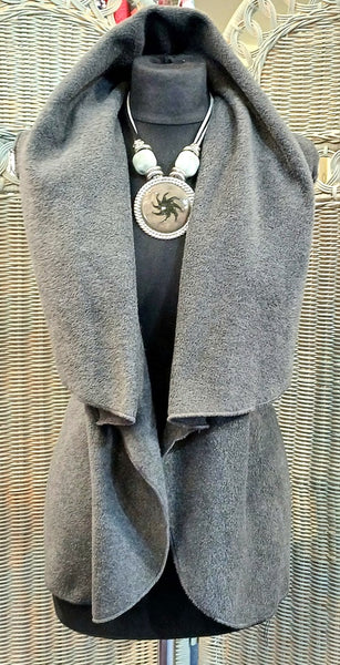 Cherish Luxury Fleece Sleeveless Wrap Gilet