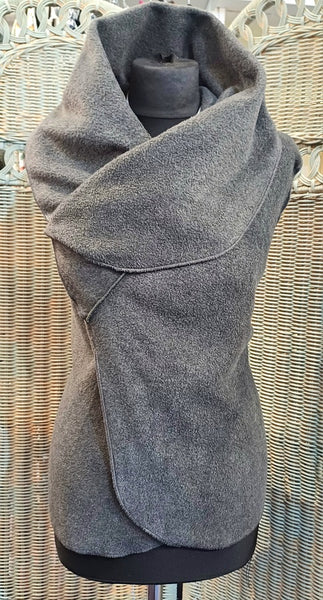 Cherish Luxury Fleece Sleeveless Wrap Gilet