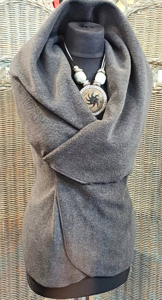 Cherish Luxury Fleece Sleeveless Wrap Gilet