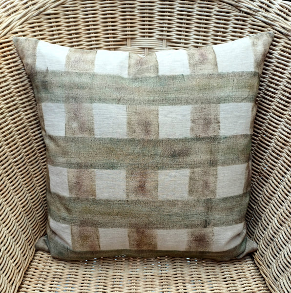 The Seaboard Check Print Square Cushion