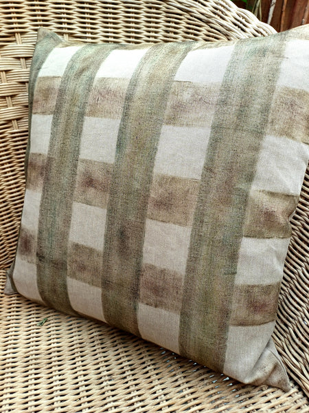The Seaboard Check Print Square Cushion
