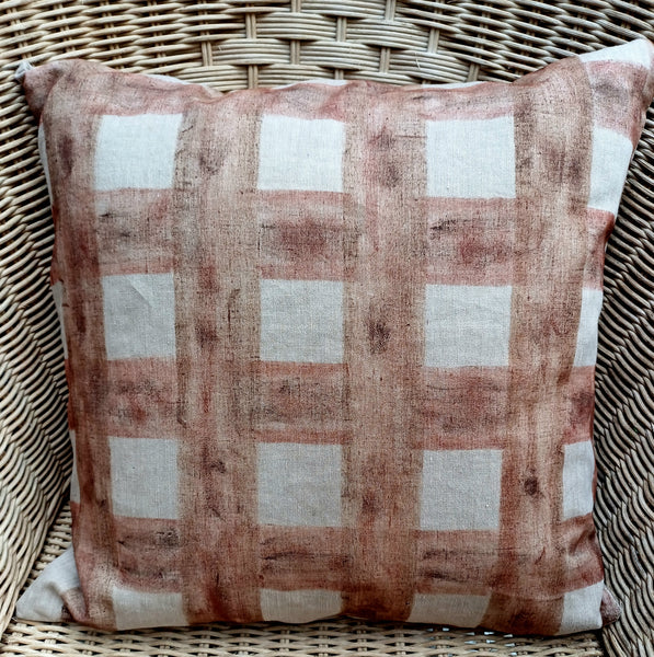 The Seaboard Check Print Square Cushion