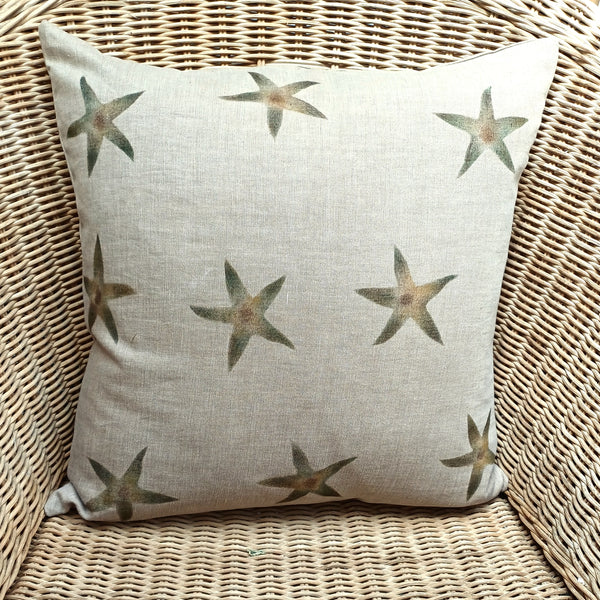 Sea Stars Print Square Cushion