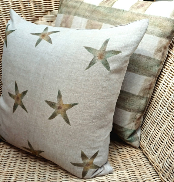 Sea Stars Print Square Cushion