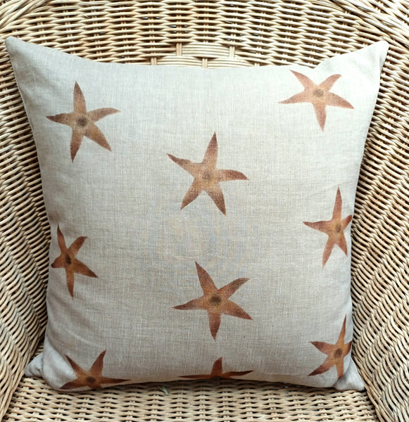 Sea Stars Print Square Cushion