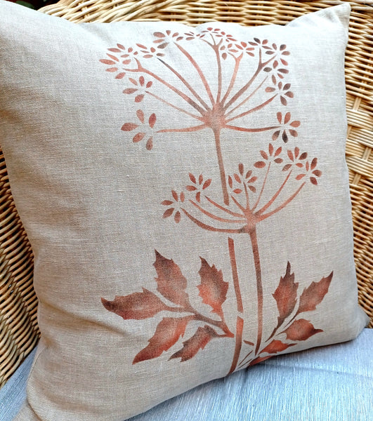 Tall Winter Chervil Square Cushion