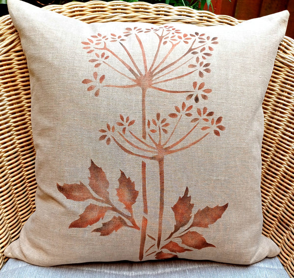 Tall Winter Chervil Square Cushion