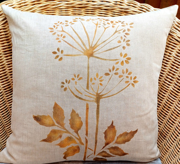 Tall Winter Chervil Square Cushion